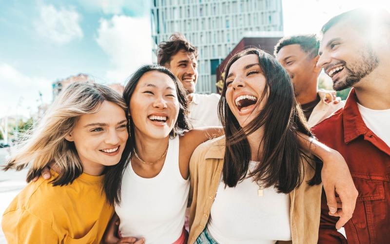 a group of people posing for a photo